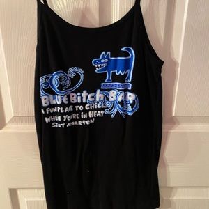 Blue bitch tank from Saint Thomas